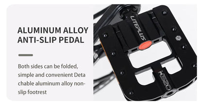 Litepro S9 Aluminum Alloy Frame 16 Inch 9 Speed Tri-fold Bicycle S /Y BAR Light Weight Foldable Bicycle Mini Folding Bike