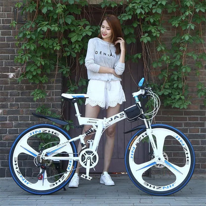 Mountain Bikes Adult Bikes Men's And Women's Variable Speed Bikes Dual Shock Absorbing Folding Mountain Bikes Student Bikes