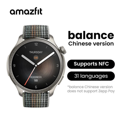 Amazfit Balance 46mm Smart Watch 150+Sports Modes 14-Day Battery Dual-Band GPS SmartWatch For Android IOS Phone