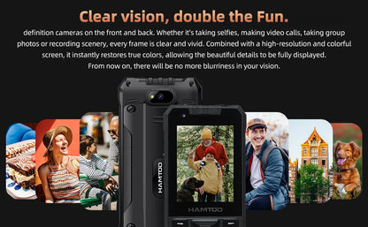 HAMTOD H6 Rugged Phone 2.83 inch Screen 3GB ROM 32GB RAM 3000mAh Battery 5MP Rear Camera 4G Android 11 Support VoLTE Cellphone