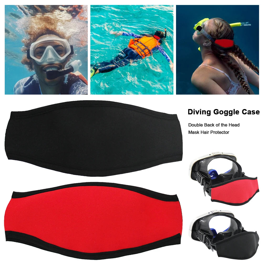 Diving Mask Slap Strap Non-Slip Scuba Mask Straps Adjustable Neoprene Mask Strap Cover Goggle Strap Covers Swimming Water Sports
