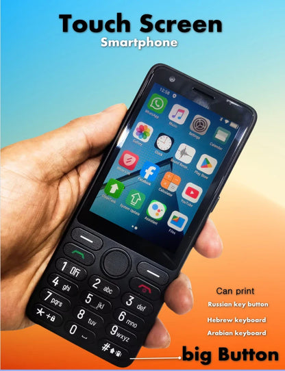 Feature Phone with Touch Screen Smartphone Wifi 5G/4G Global Languages Removable battery Big Buttons 3.54"inch Senior Cell Phone