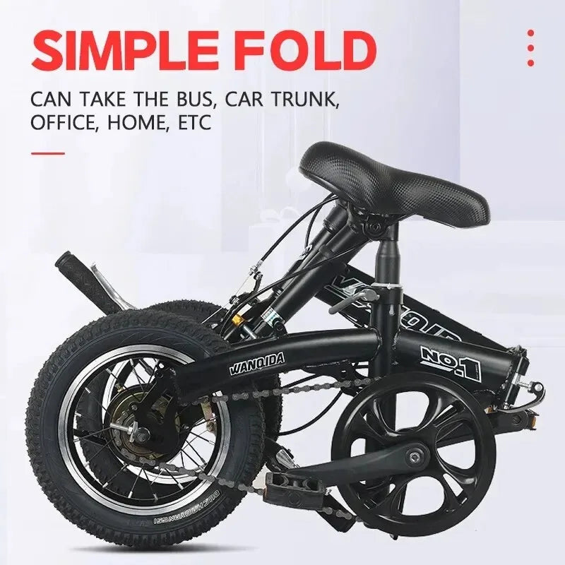 Student Off-road Racing Bike Folding Mountain Bike for Adult Male and Female Teenagers