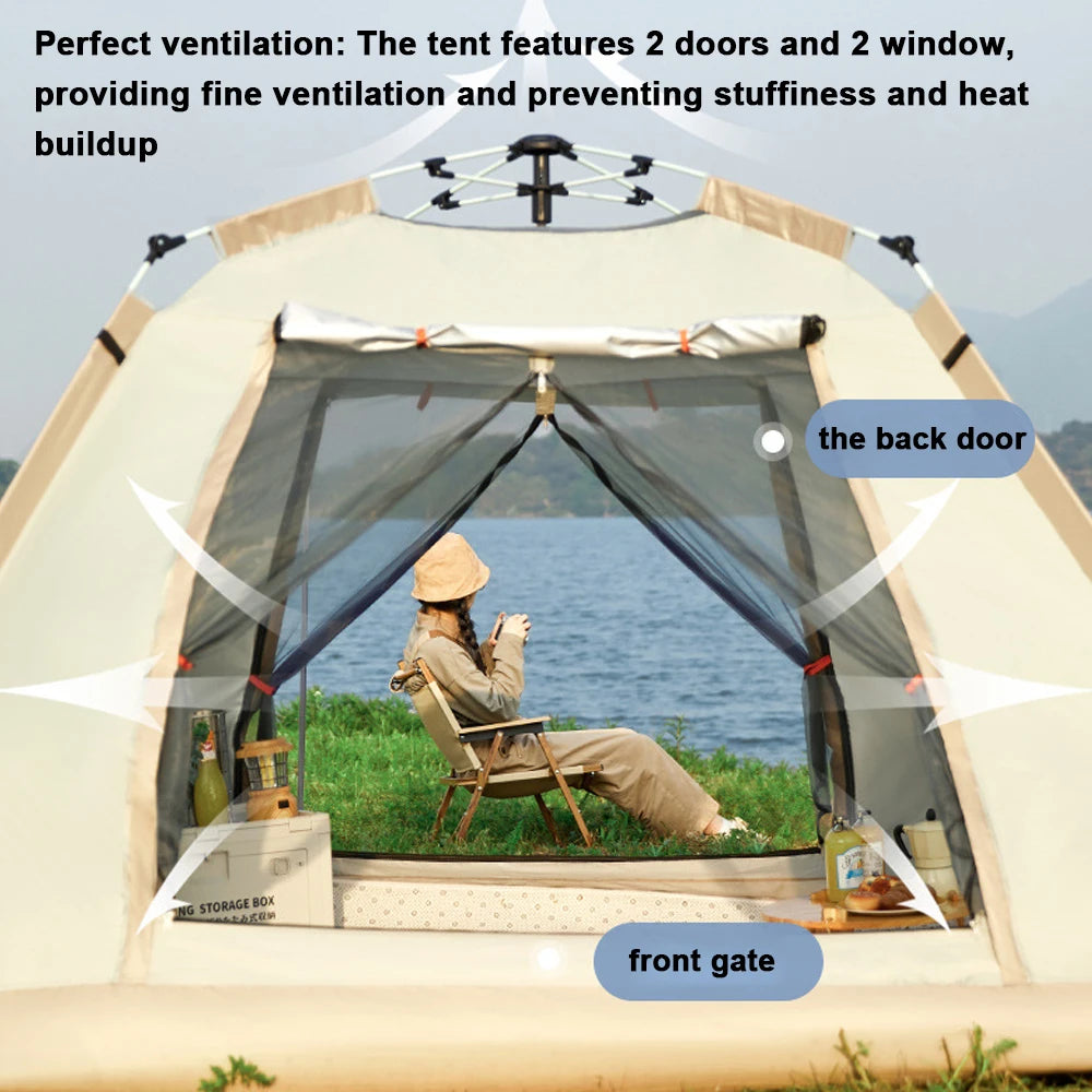 Outdoor Self-driving Travel Camping Tent Automatic Quick-opening Tent Rainproof Sunshine-proof Tent Fishing Sunshine Shelter