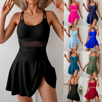 Cover-Ups Bikinis Set Sexy Women Swimsuits Swimwear Female White Bikini Set Bathing Suit Swimming Suits Dress