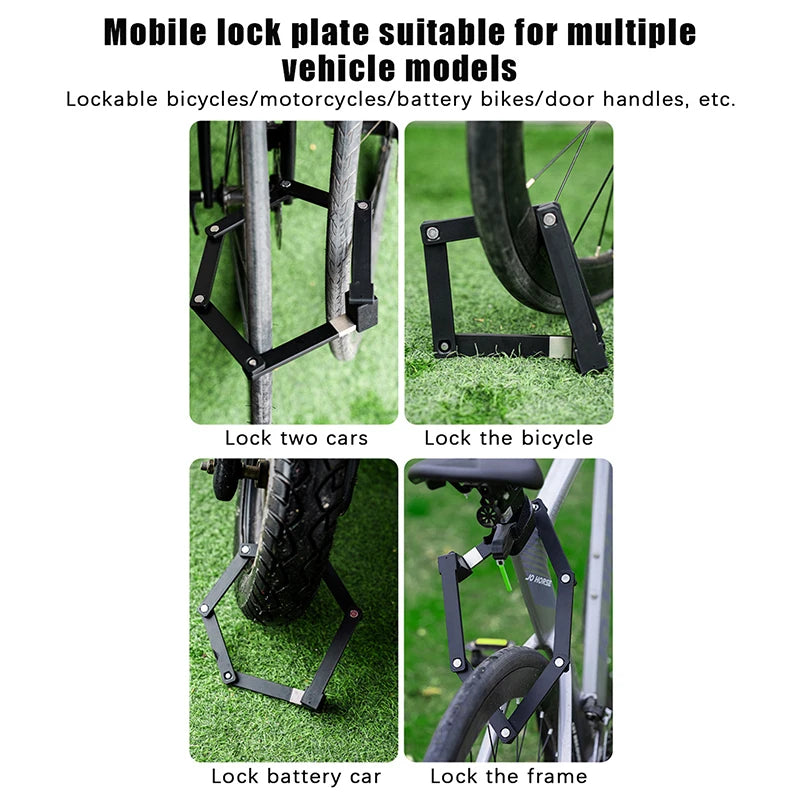 Keep Cycles Safe with OFFBONDAGE Durable Folding Bike Lock; Anti-Theft Security for Motorcycles, Electric Bikes & Scooters