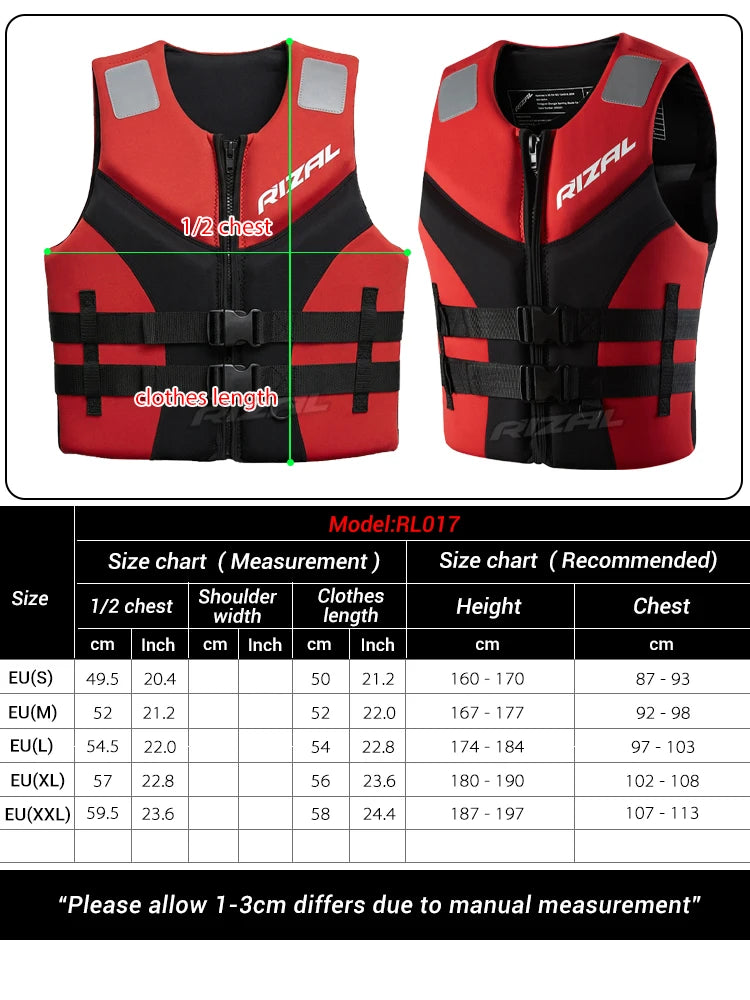 Life Vest Adults Surf Vest Kayak Wakeboard Motorboats Raft Rescue Boat Ski Water Sports Swimming Drifting Rescue Life Jacket