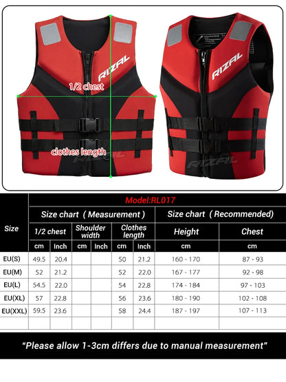 Life Vest Adults Surf Vest Kayak Wakeboard Motorboats Raft Rescue Boat Ski Water Sports Swimming Drifting Rescue Life Jacket