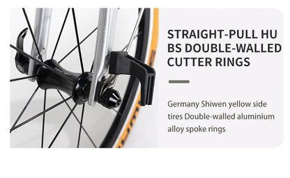 Litepro S9 Aluminum Alloy Frame 16 Inch 9 Speed Tri-fold Bicycle S /Y BAR Light Weight Foldable Bicycle Mini Folding Bike