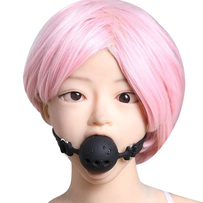 Soft silicone mouth plug with holes, full silicone mouth ball, couple flirting toy, fun mouth hook