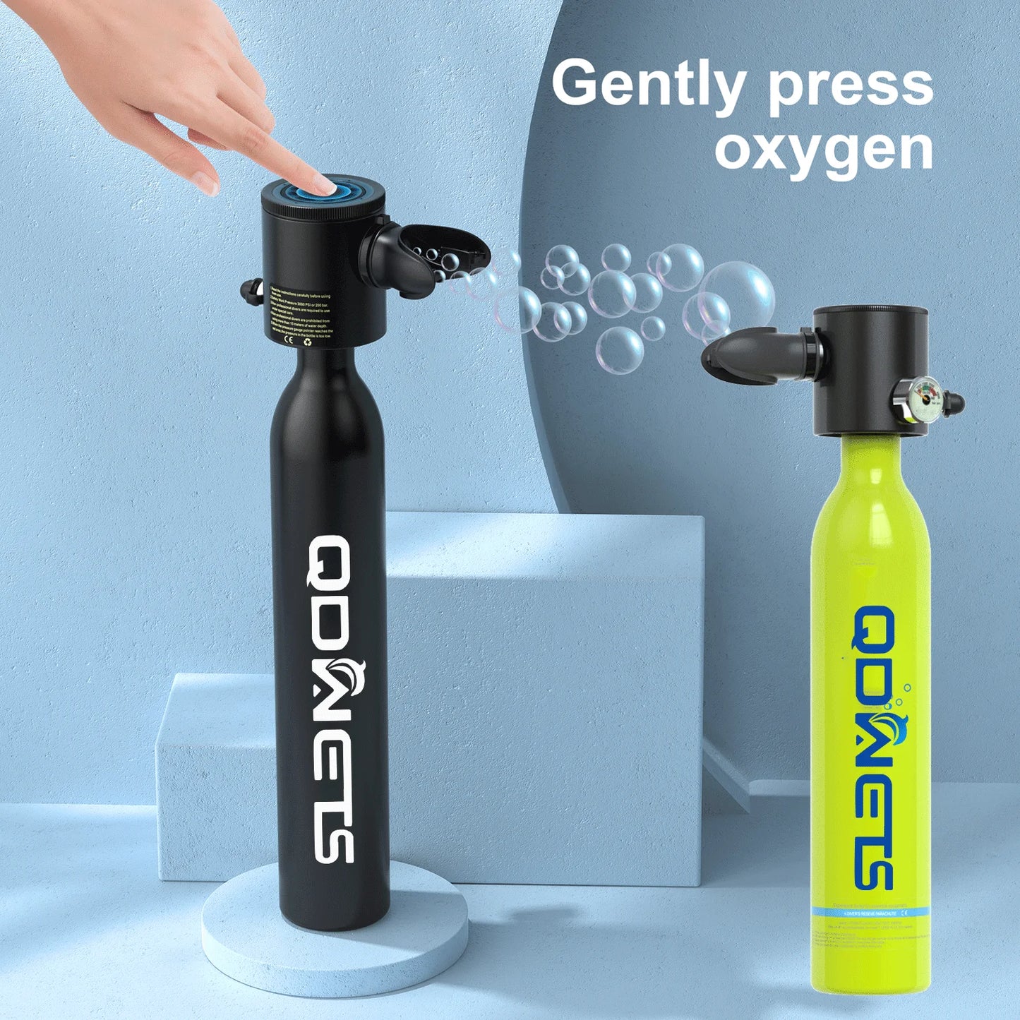 0.5L Mini Scuba Dive Tank,  with 5-10 Minutes of Backup Air, Mini Scuba Dive Cylinder &  Scuba Diving Oxygen Tank with Hand Pump