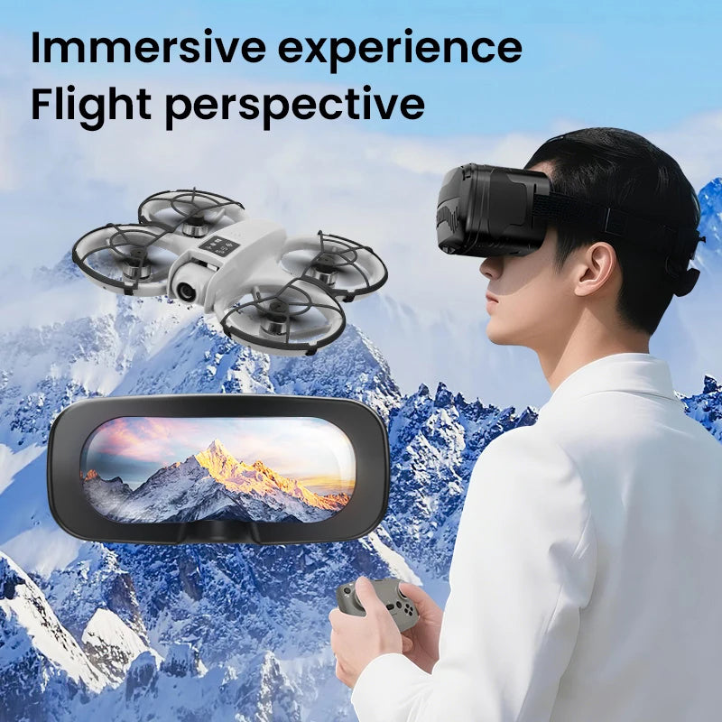 RC Dron with Glasses WIFI FPV H36 Drone Wide Angle HD 4K Camera Height Hold RC Foldable Quadcopter Dron Helicopter Toys Gifts