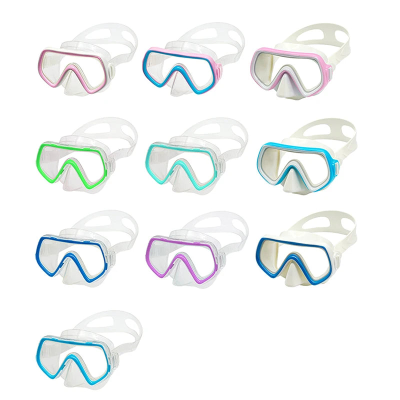 Diving Mask Waterproof Swimming Goggles Panoramic HD For Adult Youth Silicone Skirt Anti-Fog With Nose Cover Swimming Equipment