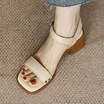 Women's Sandals Sexy High Heels Shoes for Woman Elegant Chunky Shoes New Pumps Party Flip Flops Dress Retro Mujer De Zapatos