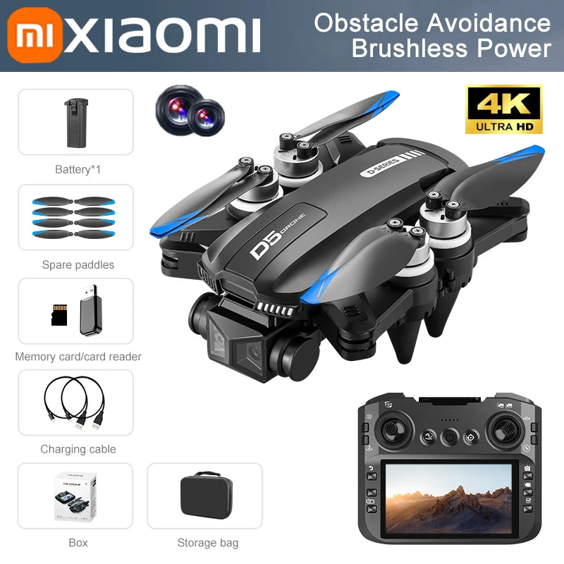 Xiaomi D5 Drone 8K Aerial HD Dual Camera Photography Intelligent Obstacle Avoidance Brushless Power 5G WIFI GPS Return Drone