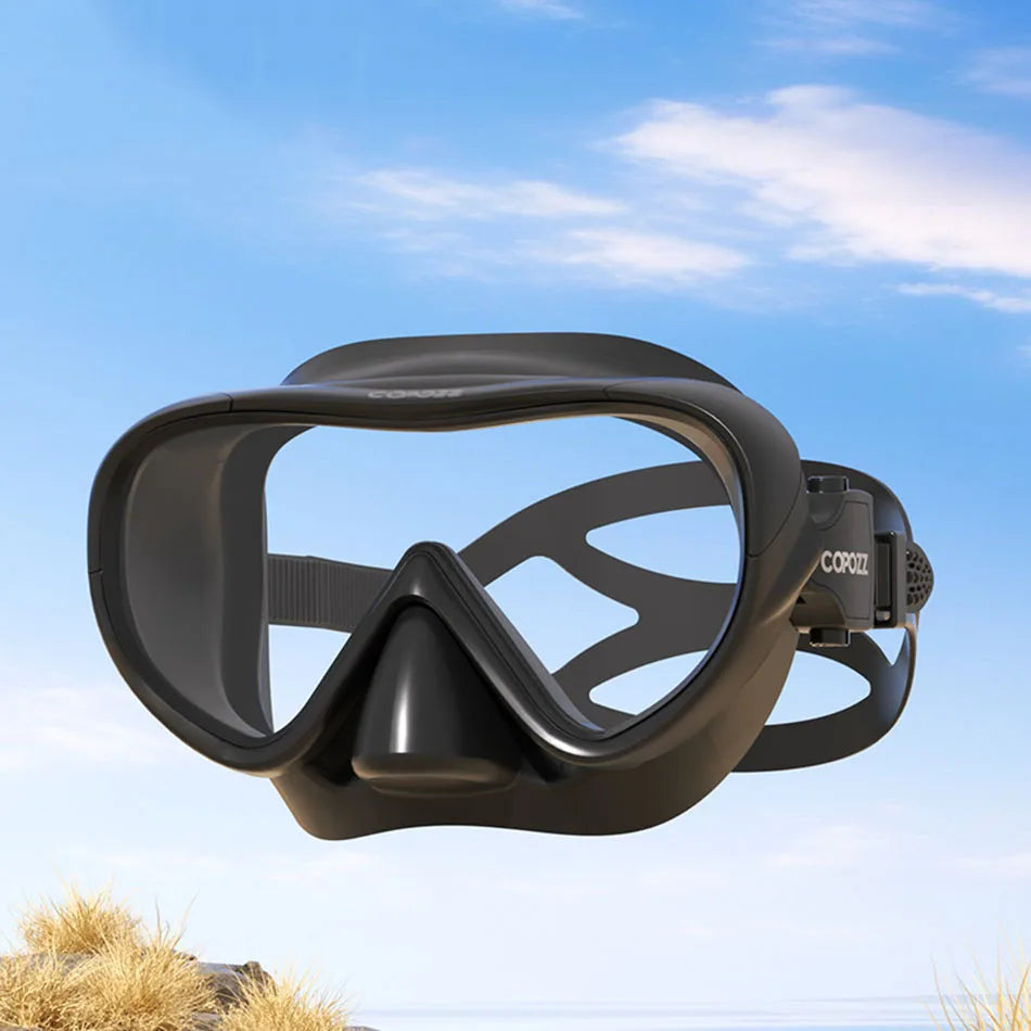 COPOZZ Professional  Diving Mask Full Vision Mask Underwater Snorkel Mask Set Swimming Snorkel HD Anti Fog Diving Equipment