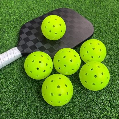 74MM 48-Hole Outdoor Pickleballs Seamless Roto-Molded Design for Durability Pickle Ball for Beginner Intermediate Player 12 Pack