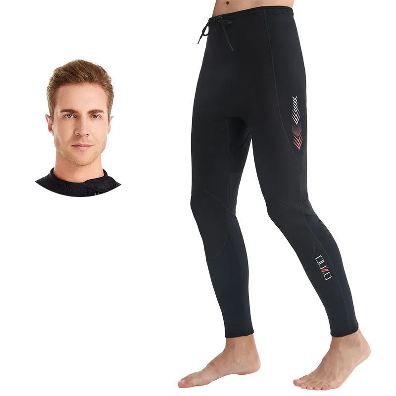 Wetsuit Tops Men and Women Vest 3mm Neoprene Long Sleeve Jacket Surfing Swimming Front Zip Wet Suit for Water Sports Shirt/Pants