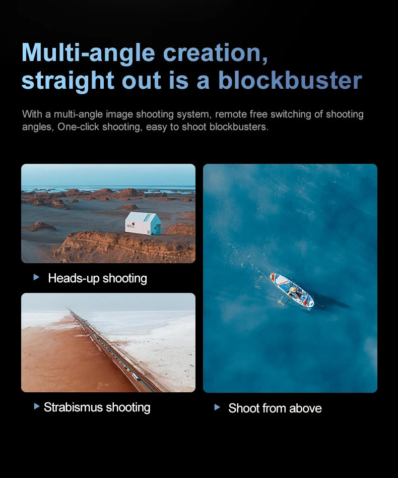 New D13 RC Drone 4K Professional HD Triple Camera 5G WIFI FPV Dron 360° Obstacle Avoidance Brushless Large Screen Quadcopter Toy