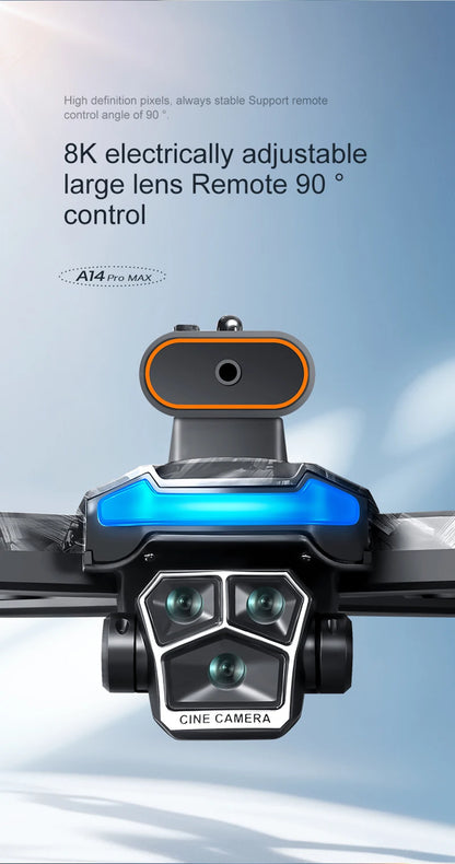 Xiaomi A14 Pro Max Drone Aerial 8K HD Dual-Camera 5G WIFI GPS Brushless Motor Optical Flow Obstacle Avoidance RC Drone 10000M