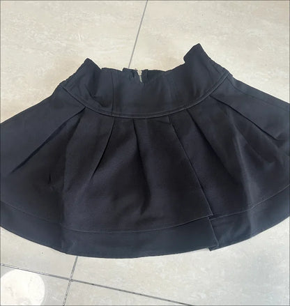Japanese Lolita Skirts Ruffled Pleated Plaid Skirt Women 2025 Spring New Elastic High Waist Slimming Gentle Mini Skirt Culottes