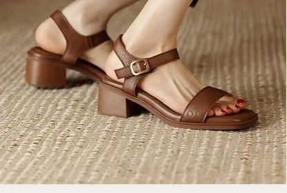 Women's Sandals Sexy High Heels Shoes for Woman Elegant Chunky Shoes New Pumps Party Flip Flops Dress Retro Mujer De Zapatos