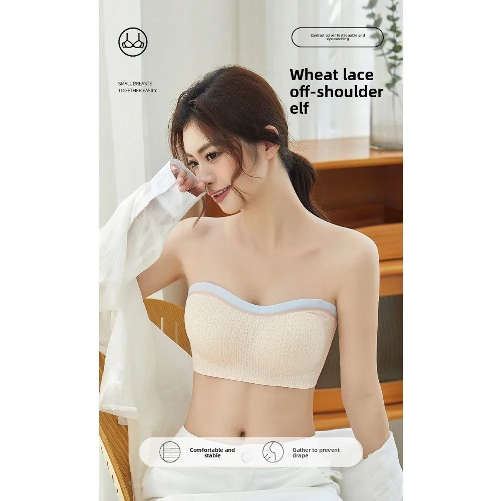 Lingerie Adjustable Wireless Bra Elastic Traceless Close-fitting Brassiere for Women Anti-sagging Shockproof Seamless Bras
