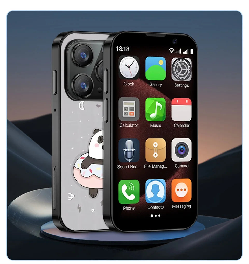 With 2Pcs DIY Stickers New XS18 Pro 2GB RAM 16GB ROM Android 9.0 Face Recognition Dual SIM Dual Standby 3G 3.0" Smartphone