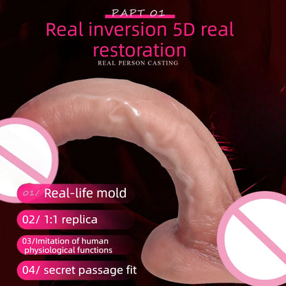 Silicone Realistic Dildo Adult Sex Toys Anal Dildo with Suction Cup Consolador Penis for Women Erotic Masturbators Penetration