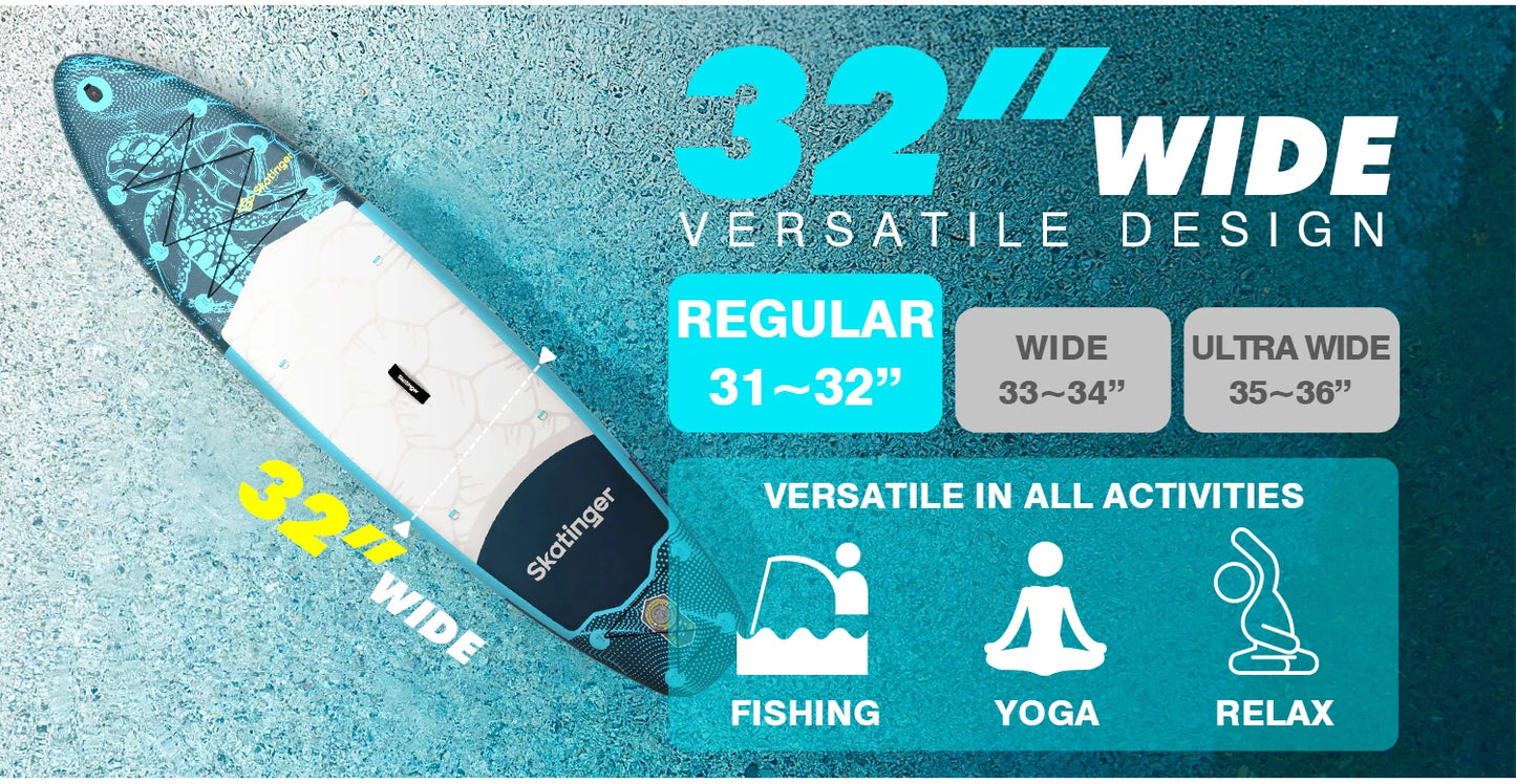 SUB Waterproof Inflatable Paddle Board 10'6''x32''x6''Adult Standing Style Aquatic Fishing With Accessories SUP сапборд