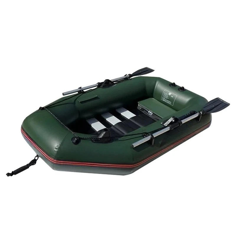 B175-1 PVC Inflatable Rowing Boats, Fishing Kayaking Canoe, Dinghy Hovercraft, Wooden Floor, 1 Person, 175cm
