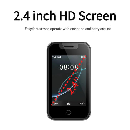 Mini Smart Wearable Mobile Phone 2.4" Touch Screen Support Dual SIM Bluetooth Call Music SMS Voice Changer Camera Vibration