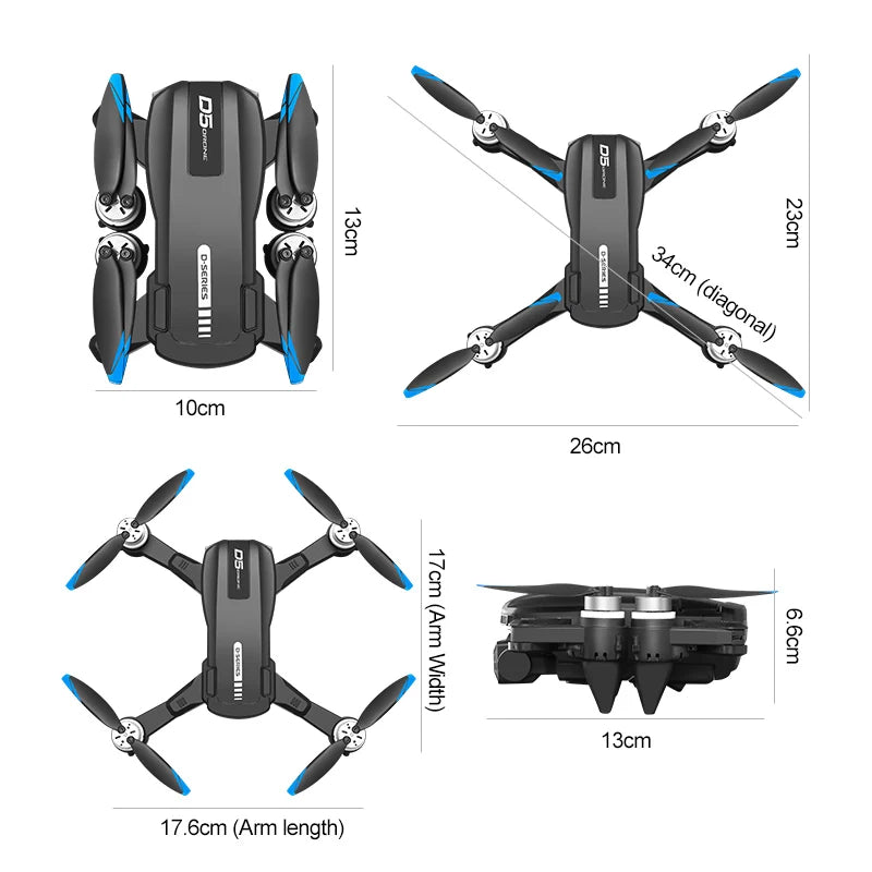 Xiaomi D5 Drone 8K Aerial HD Dual Camera Photography Intelligent Obstacle Avoidance Brushless Power 5G WIFI GPS Return Drone