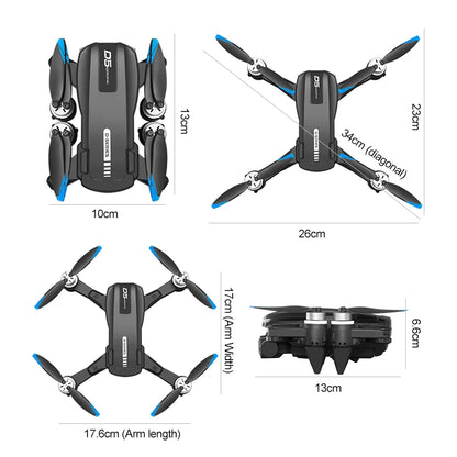 Xiaomi D5 Drone 8K Aerial HD Dual Camera Photography Intelligent Obstacle Avoidance Brushless Power 5G WIFI GPS Return Drone