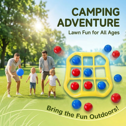 2026 Trending Outdoor Inflatable Water -Tac-Toe Toss Toy For Multiple People, Pool Interactive Nine- Ring Inflatable Float