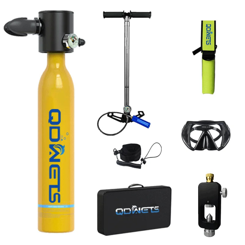 Scuba Diving Tank, 0.5L Scuba Tank ,5-10 Minutes of Underwater Capability.Mini Scuba Tanks, Scuba Diving Tanks Complete with P