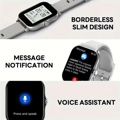 LAXASFIT 2026 New Smart Watch Bluetooth Talk Full Touch Screen Heart Rate Monitor Sports Fitness Smart Watch Men Women Gift
