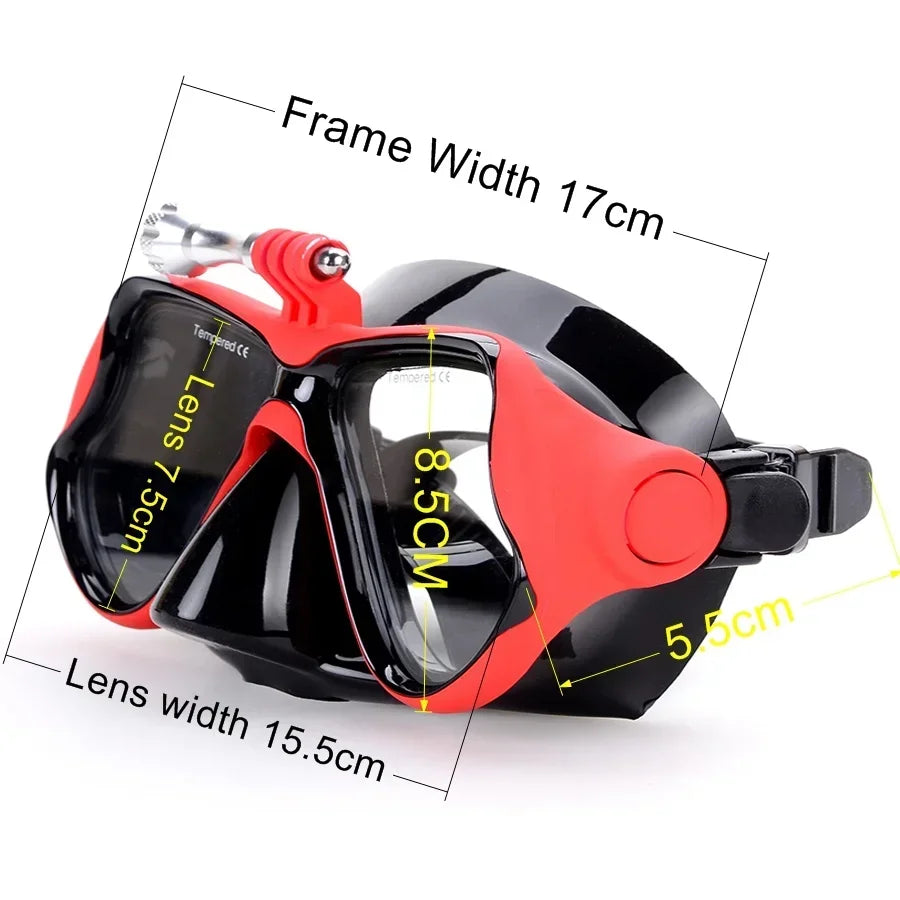 Myopia Snorkel & Dive Mask for Adults with Anti-Fog Spray ,Box,Dry Top Snorkel, Adjustable Strap Free Breathing Design