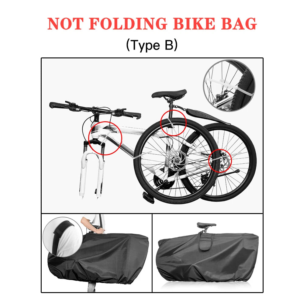Folding Bike Travel Bag Bicycle Portable Transport Carrying Case for 14-16 inch / 20-22 inch / 21-26 inch Bycicle Accessories
