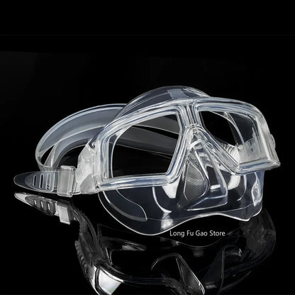 Freediving Mask Half Face Light Weight Low Volume Free Diving Goggles Silica Gel Diving Equipment