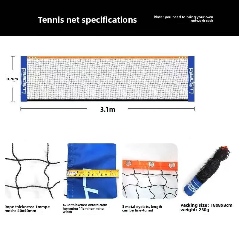 Portable 3m Pickleball Net for Tennis & Badminton Training Quick Setup Lightweight Foldable PE Material No Iron Frame
