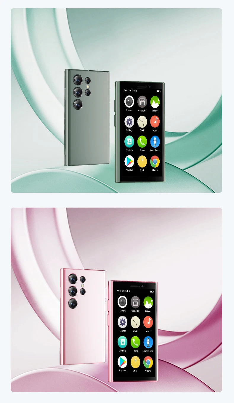 SERVO S26 Mini Smartphones Android 9.0 Dual SIM 3.0'' HD 900mAh WIFI Bluetooth 2GB+16GB Face Unlock 3G Small Mobile Phone Type-C