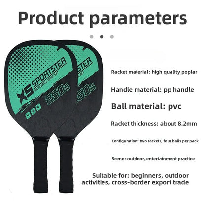 Ultimate Beginner Pickleball & Beach Tennis Paddles Set with 4 Balls – Outdoor Sports Fitness Combo for All Skill Levels