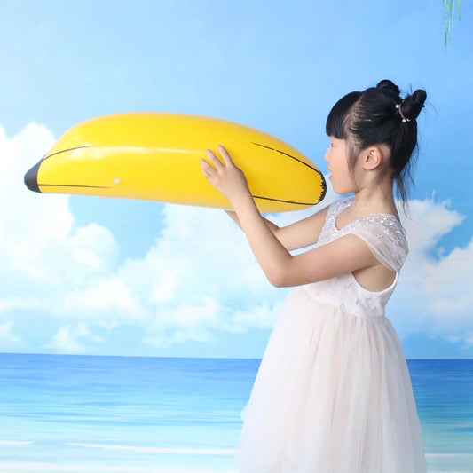 Inflatable Banana PVC Blow Up Pool Water Beach Party Cute Shape Children Toys