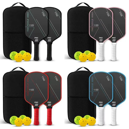 Fashion T700 Pickleball Paddle Carbon Fiber 16MM Pickleball Rackets Set Lightweight USAPA Approved Professional Game Supplies