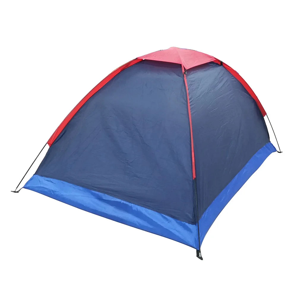 2 People Outdoor Travel Camping Single Layer Tent with Bag for Outdoor Camping Traveling for Summer Spring Autumn 3 Seasons