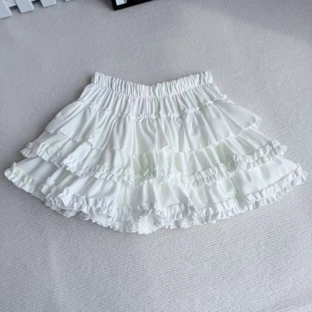 Women Pleated Bubble Mini Skirt Y2k Summer 2025 Korean Fashion Elastic Waist Puffy Short Skirt Girls Cute A Line Cake Skirt