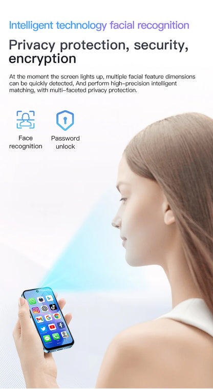SOYES XS19 Mini Smartphone 3.88in 2GB RAM 16GB ROM Android10.0 With Facial Recognition Dual SIM Standby 3G Network Small Phone