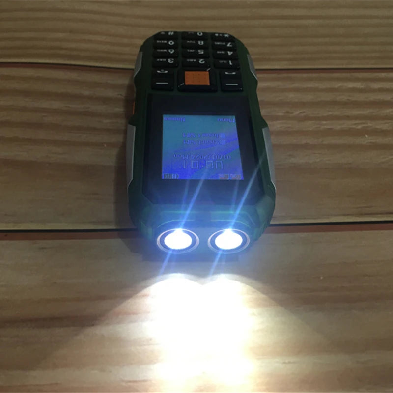 Mini Rugged Mobile Phone, 1.8", Push Button,Dual Sim, BT,Dual Flashlight, MP3,Wireless FM,BigHorn Dustproof Shockproof CellPhone