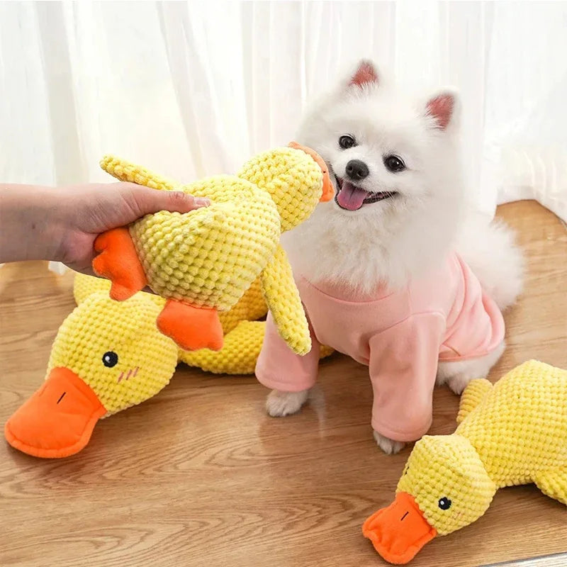 Dog~toy  plush  companion sleeping  duck  bite  resistant  teeth  grinding  sound  relief  duck  sound  toy